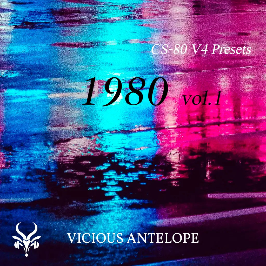 1980 Vol.1 preset pack cover artwork for Arturia CS-80 V4 – Vicious Antelope
