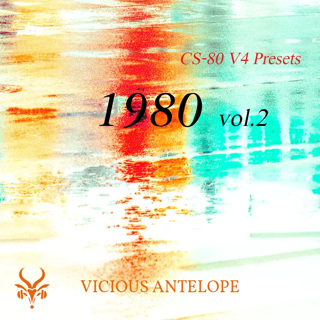 1980 Vol.2 preset pack cover artwork for Arturia CS-80 V4 – Vicious Antelope
