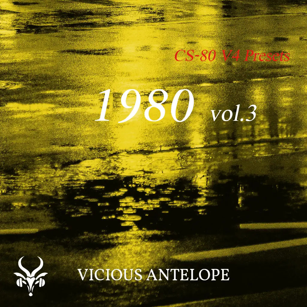 1980 Vol.3 preset pack cover artwork for Arturia CS-80 V4 – Vicious Antelope