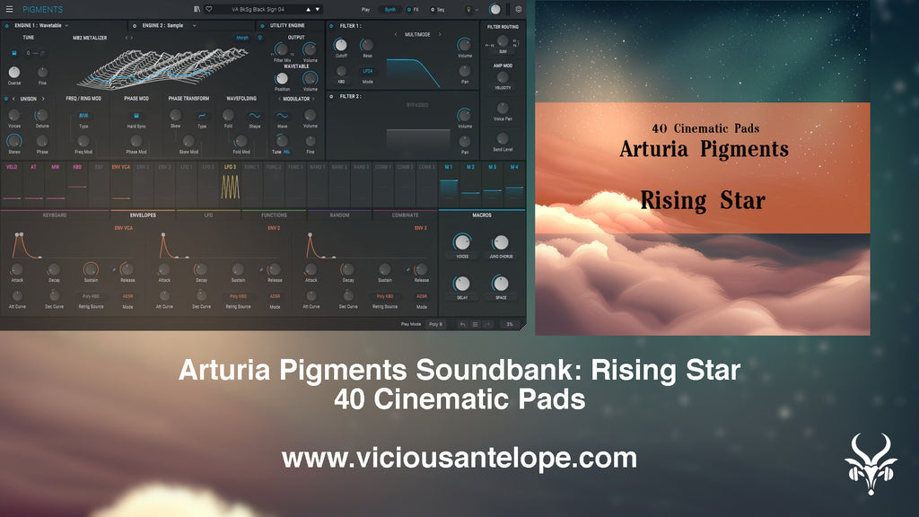 Rising Star - Arturia Pigments synth presets available for Analog Lab V