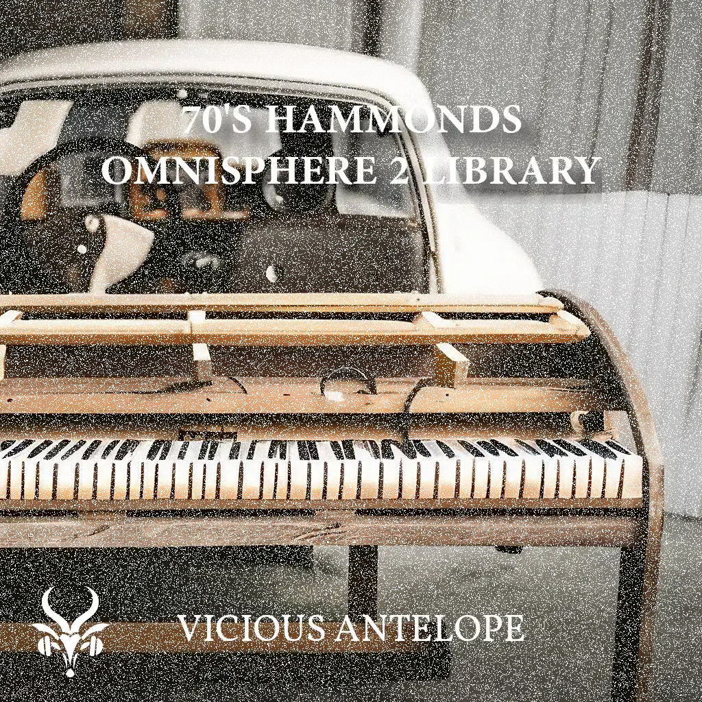 70'S HAMMONDS preset library cover artwork for Omnisphere 3 – Vicious Antelope