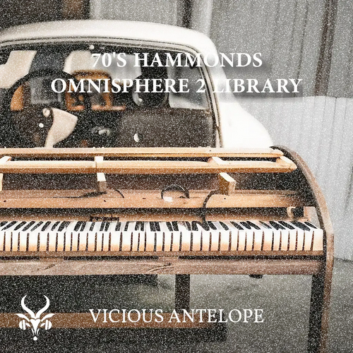 70'S HAMMONDS preset library cover artwork for Omnisphere 3 – Vicious Antelope
