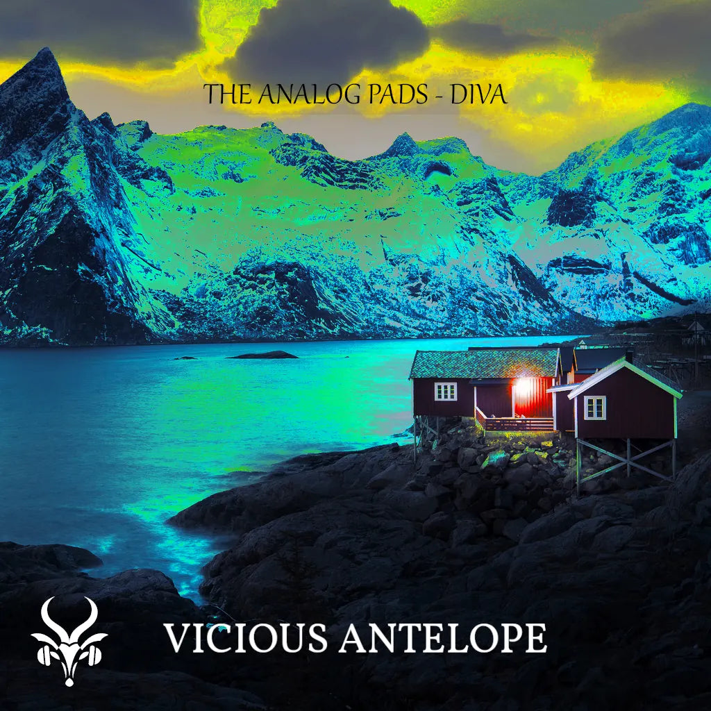 The Analog Pads preset pack cover artwork for U-He Diva – Vicious Antelope