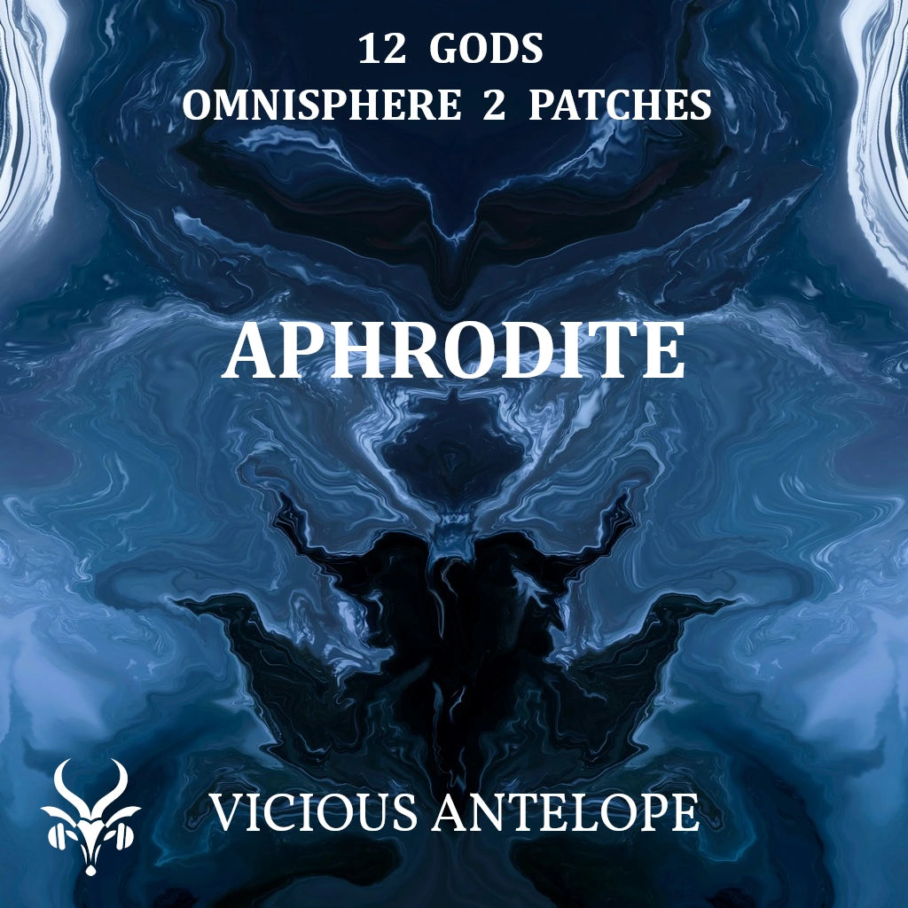 Aphrodite preset library cover artwork for Omnisphere 3 – Vicious Antelope