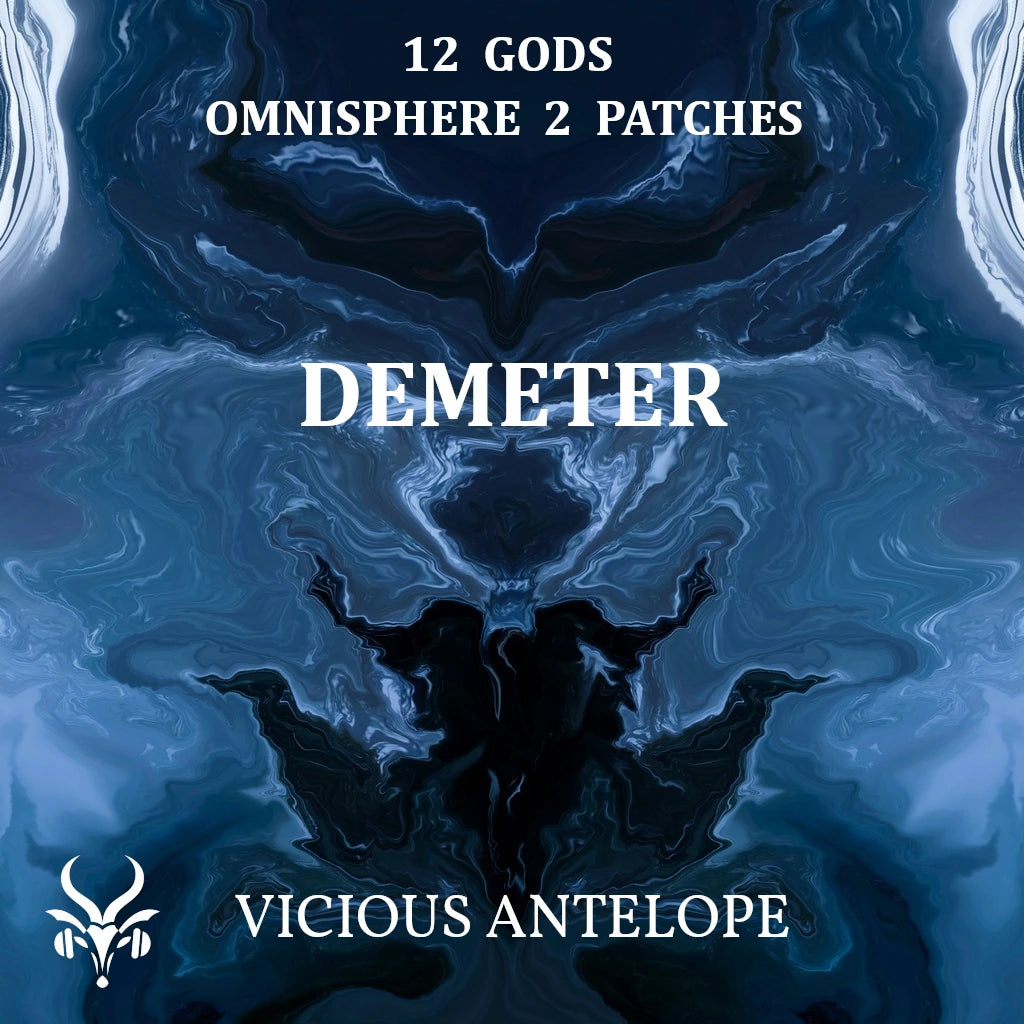 Demeter preset library cover artwork for Omnisphere 3 – Vicious Antelope