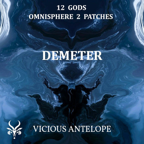 Demeter preset library cover artwork for Omnisphere 3 – Vicious Antelope