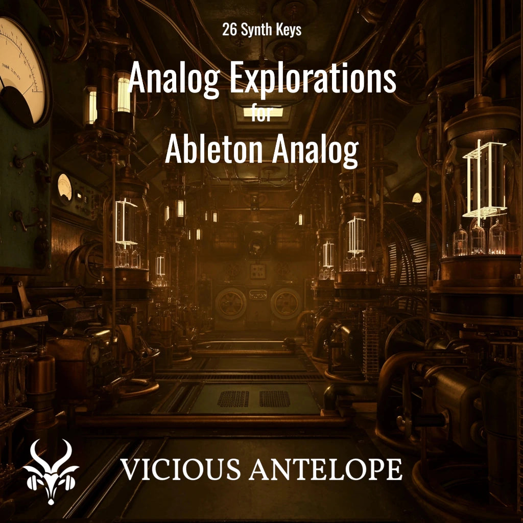 Analog Explorations preset pack cover artwork for Ableton – Vicious Antelope