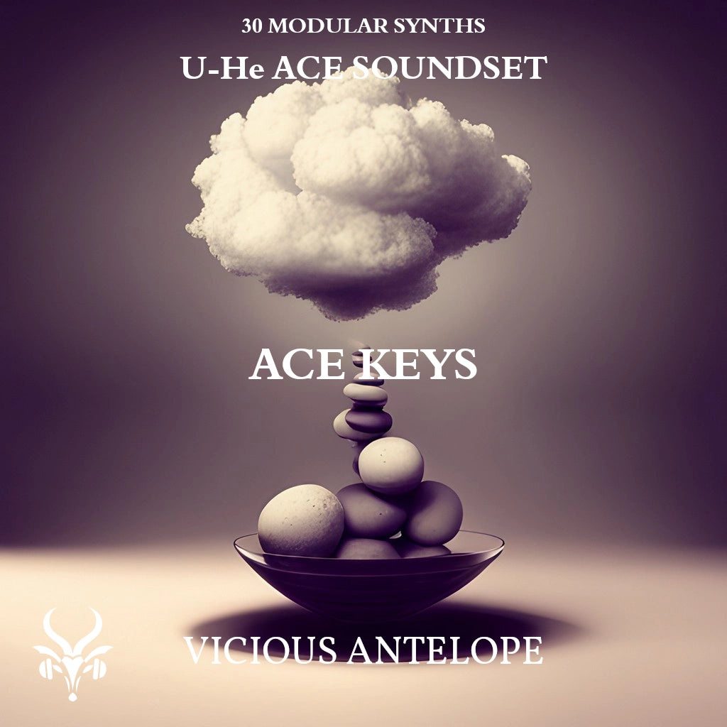 Ace Keys preset pack cover artwork for U-He ACE – Vicious Antelope