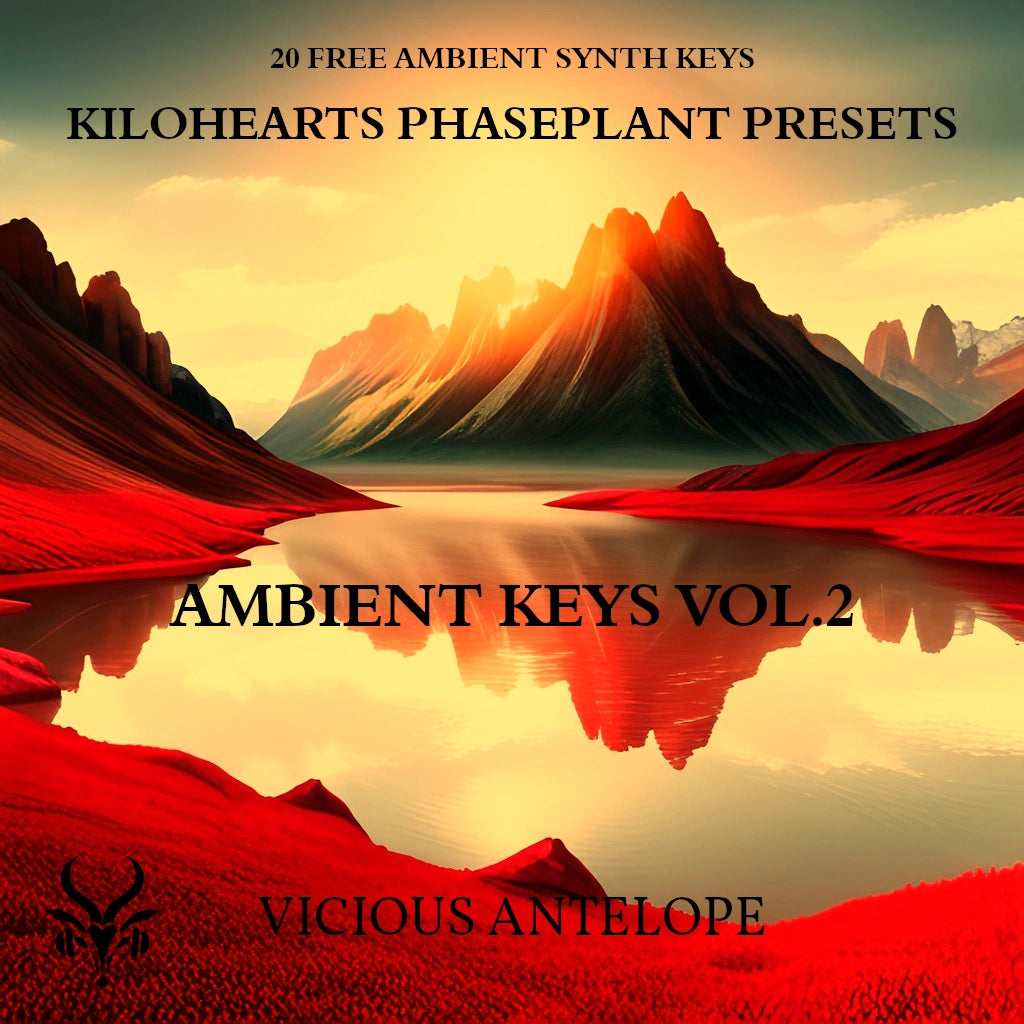 Ambient Keys Vol.2 preset pack cover artwork for Phaseplant Kilohearts  – Vicious Antelope