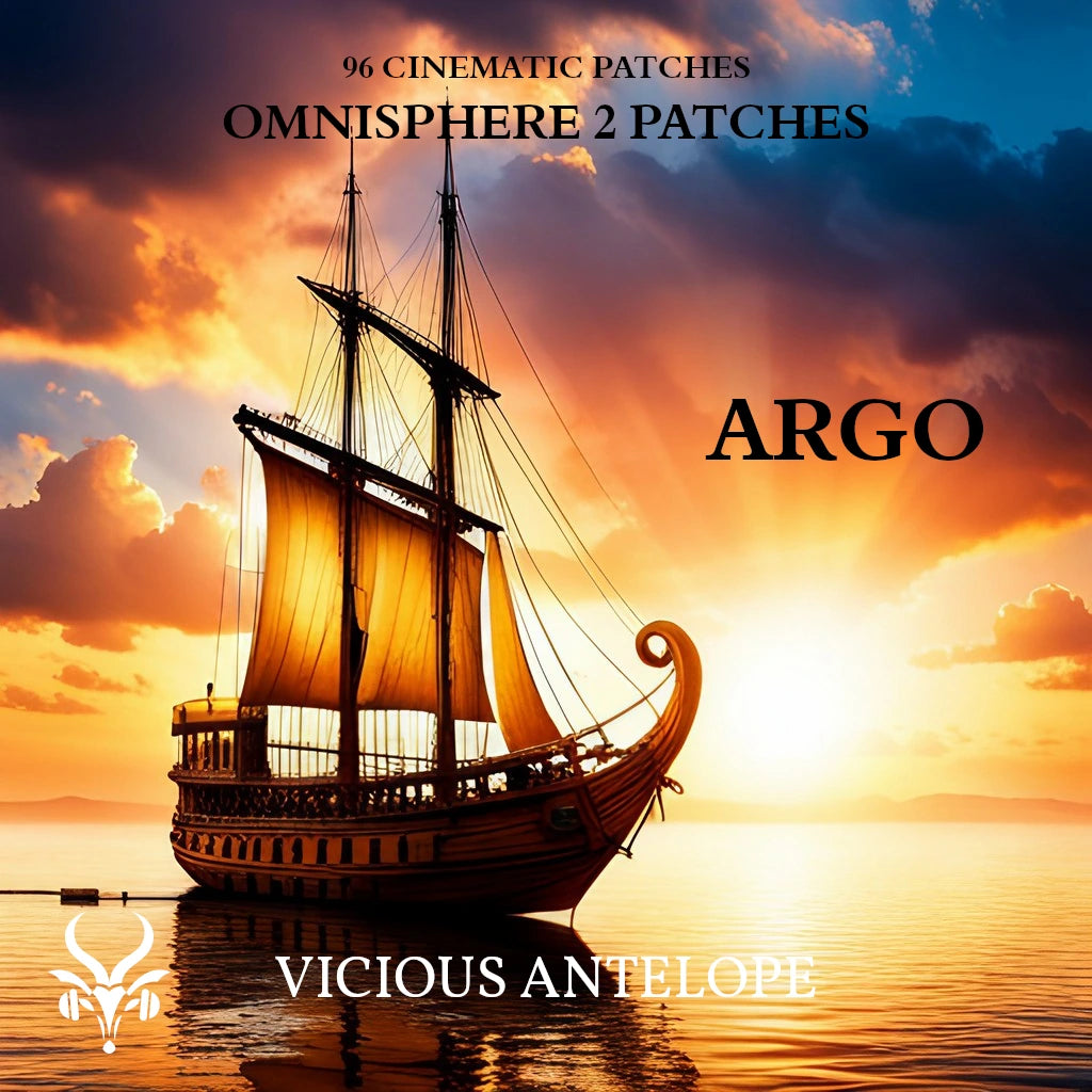 Argo preset library cover artwork for Omnisphere 3 – Vicious Antelope
