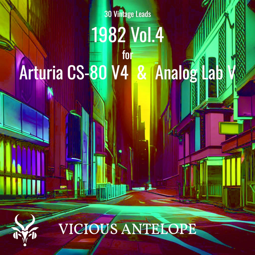 1982Vol.4 preset pack cover artwork for Arturia CS-80 V4 – Vicious Antelope