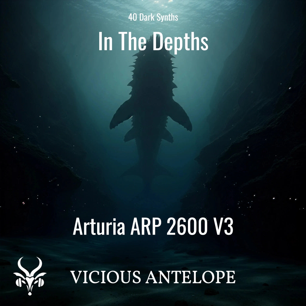 In The Depths preset pack cover artwork for Arturia – Vicious Antelope