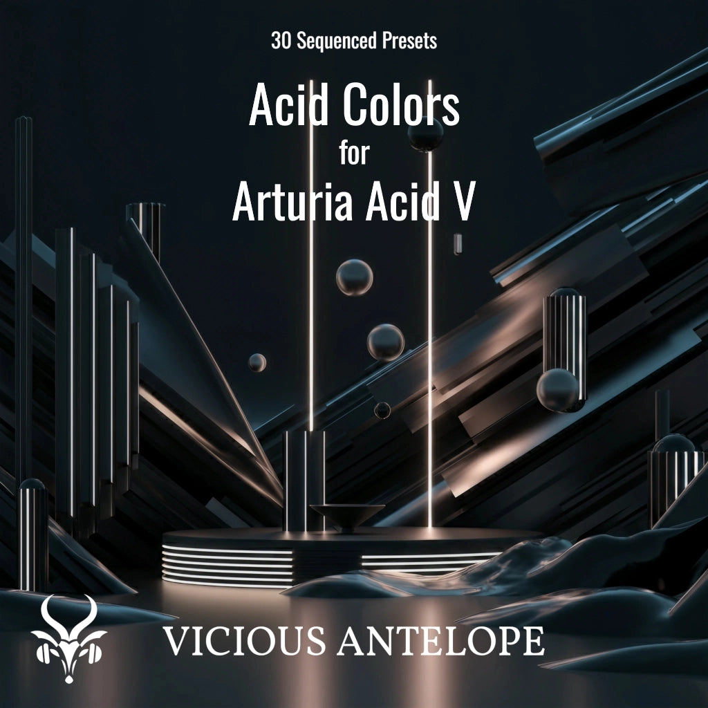 Acid Colours preset pack cover artwork for Arturia – Vicious Antelope