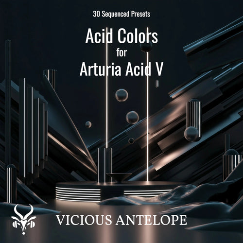 Acid Colours preset pack cover artwork for Arturia – Vicious Antelope