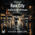 Rain City CS-80 V4 presets pack with cinematic sci-fi noir synth leads