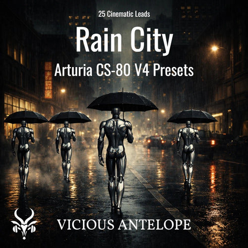 Rain City CS-80 V4 presets pack with cinematic sci-fi noir synth leads
