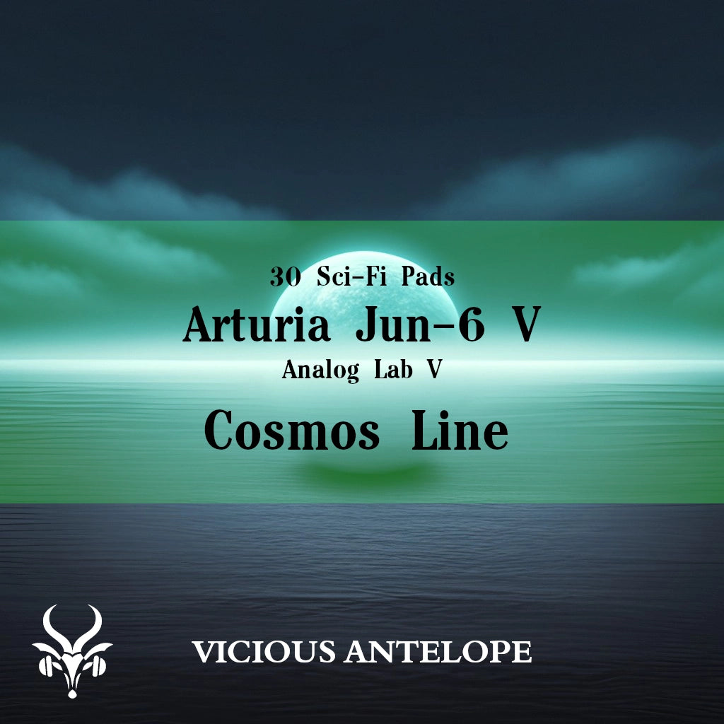 Cosmos Line preset pack cover artwork for Arturia – Vicious Antelope