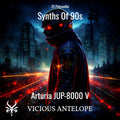 Synths Of 90s preset pack cover artwork for Arturia – Vicious Antelope