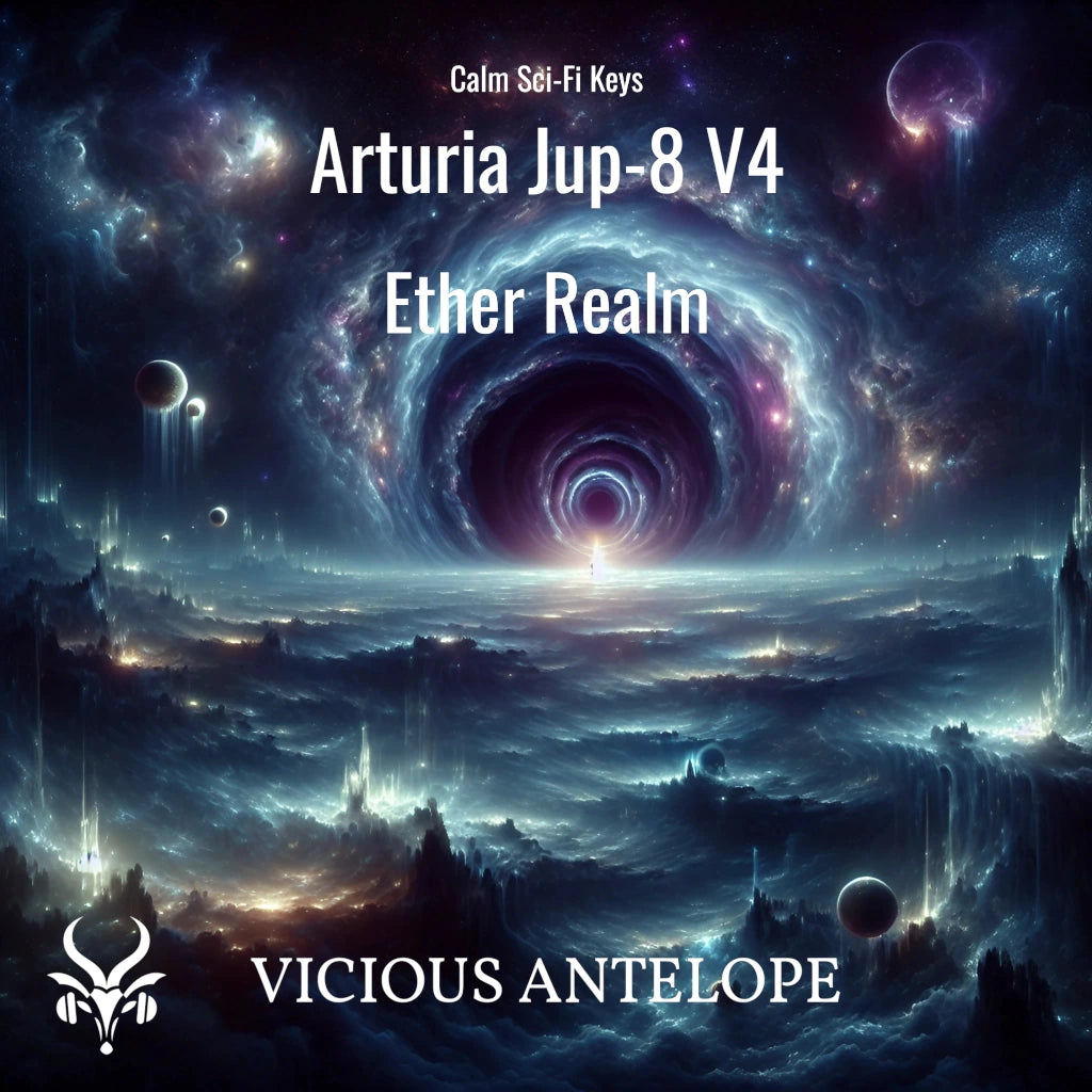 Ether Realm preset pack cover artwork for Arturia – Vicious Antelope