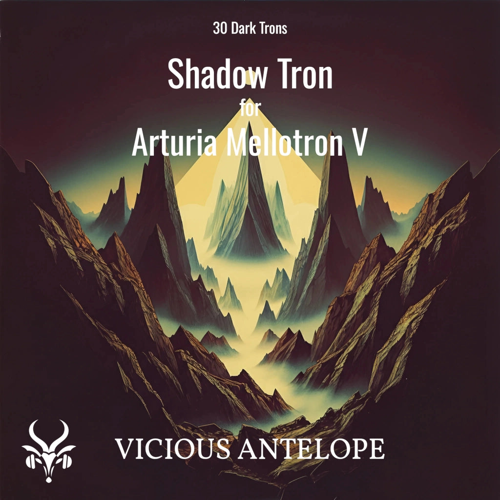 Shadow Trons preset pack cover artwork for Arturia – Vicious Antelope