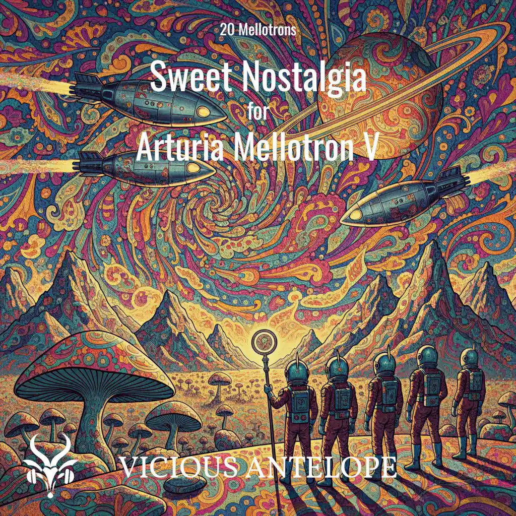 Sweet Nostalgia preset pack cover artwork for Arturia – Vicious Antelope