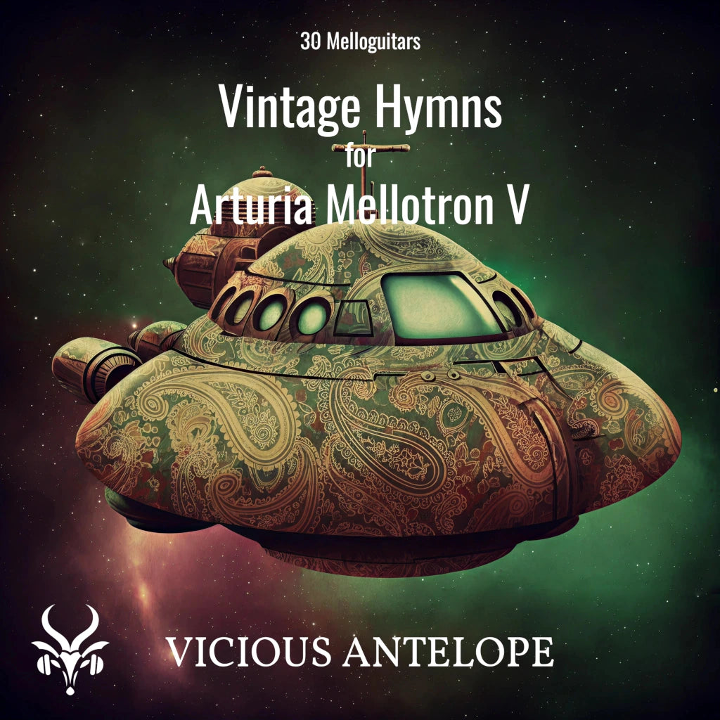 Vintage Hymns preset pack cover artwork for Arturia – Vicious Antelope