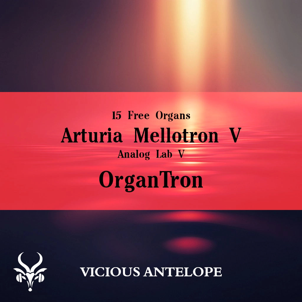 Organtron preset pack cover artwork for Arturia – Vicious Antelope