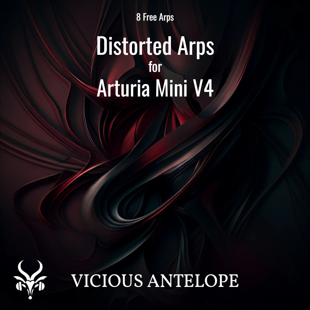 DIstorted Arps preset pack cover artwork for Arturia – Vicious Antelope