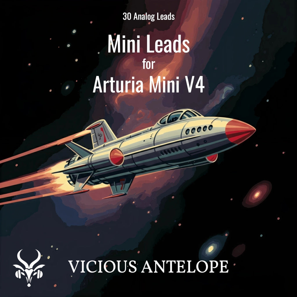Mini Leads preset pack cover artwork for Arturia – Vicious Antelope