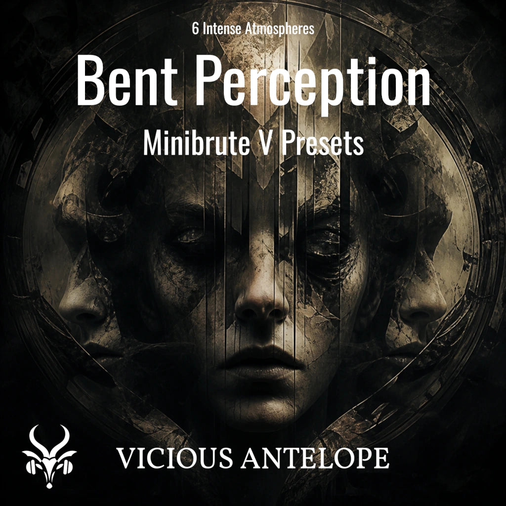 Bent Perception free Minibrute V presets with dark cinematic atmospheric synth textures