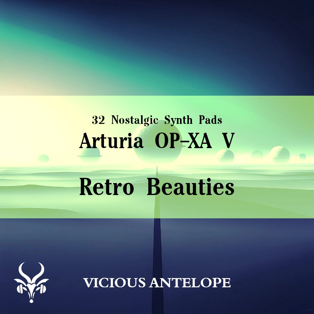 Retro Beauties preset pack cover artwork for Arturia – Vicious Antelope