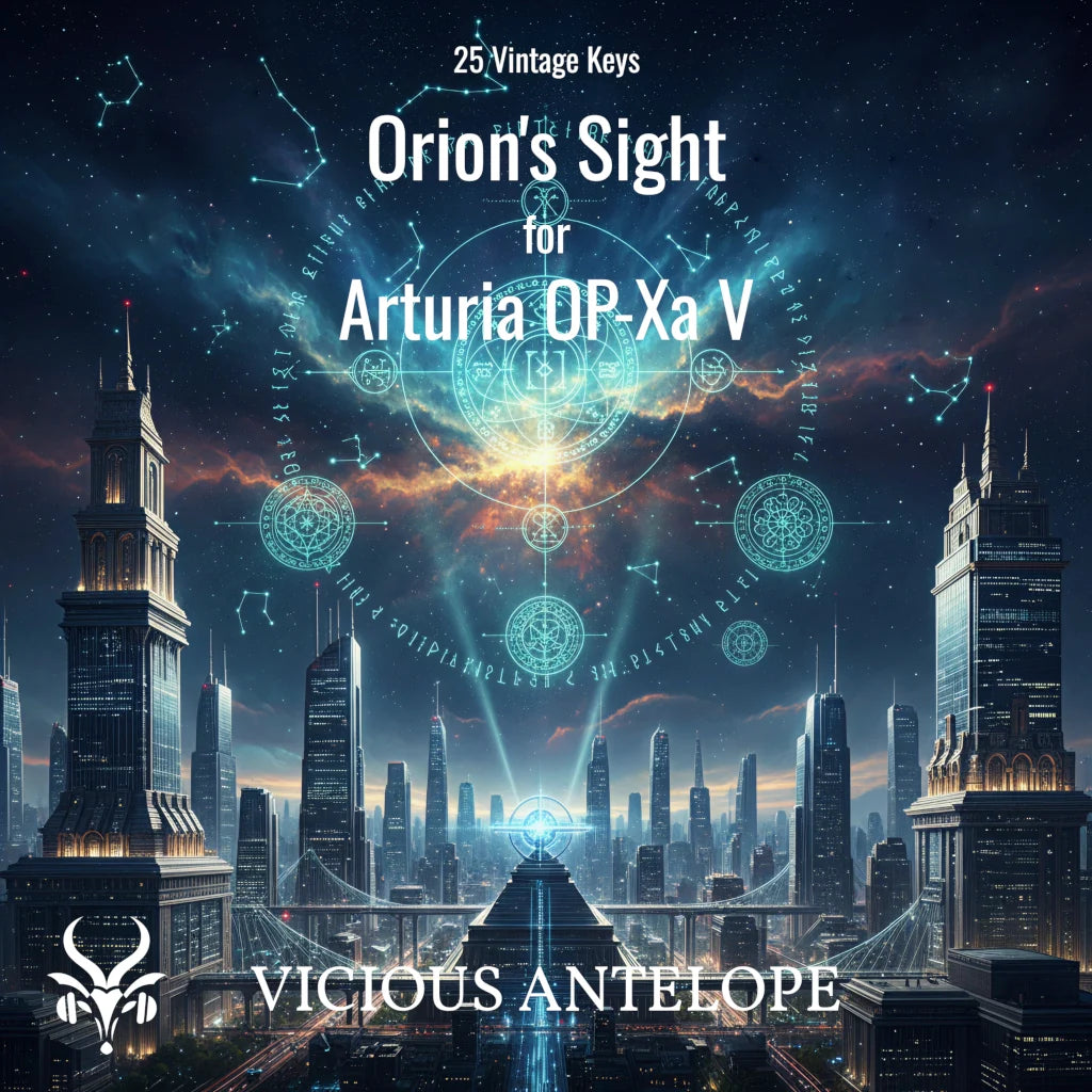 Orion's Sight preset pack cover artwork for Arturia – Vicious Antelope