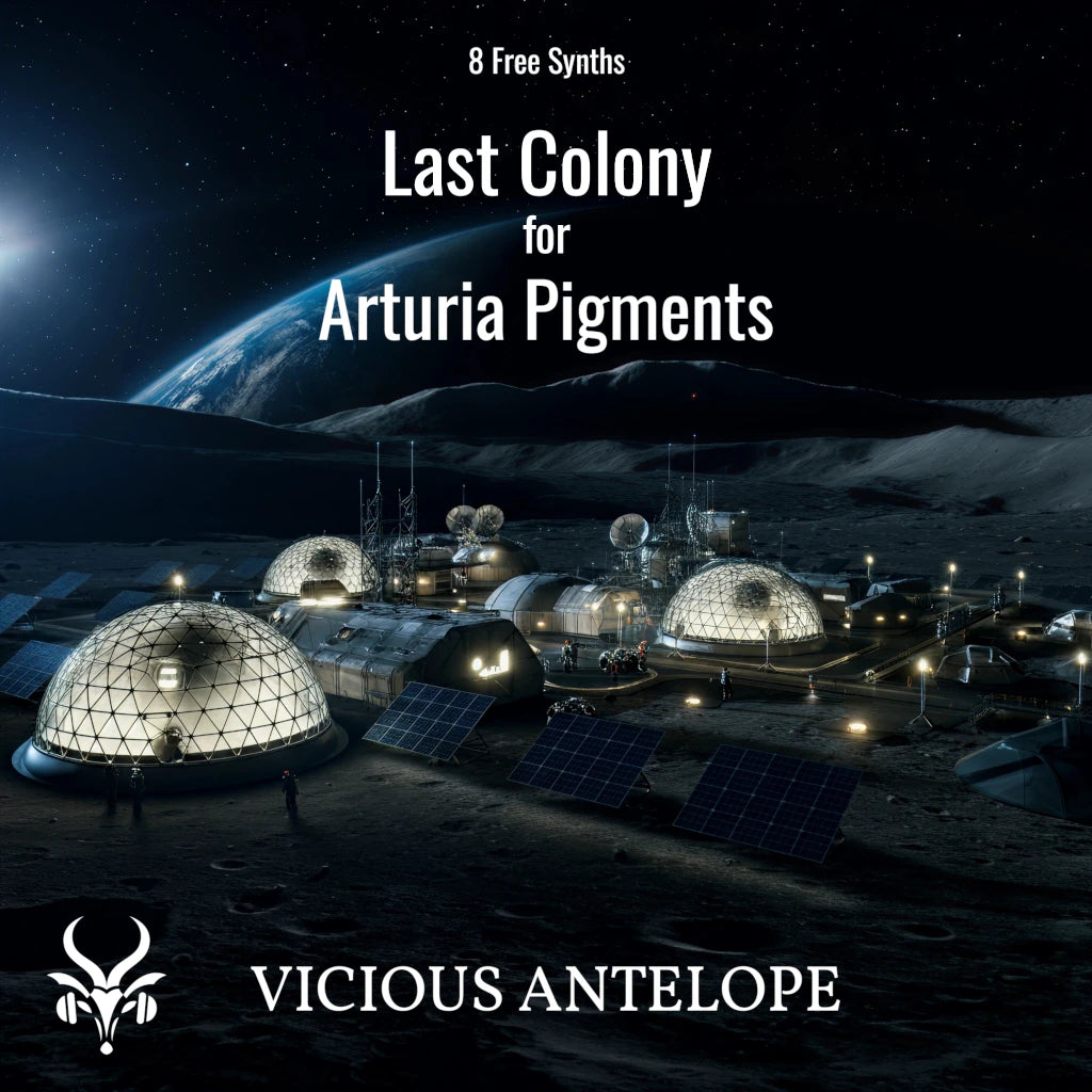 Last Colony preset pack cover artwork for Arturia Pigments – Vicious Antelope