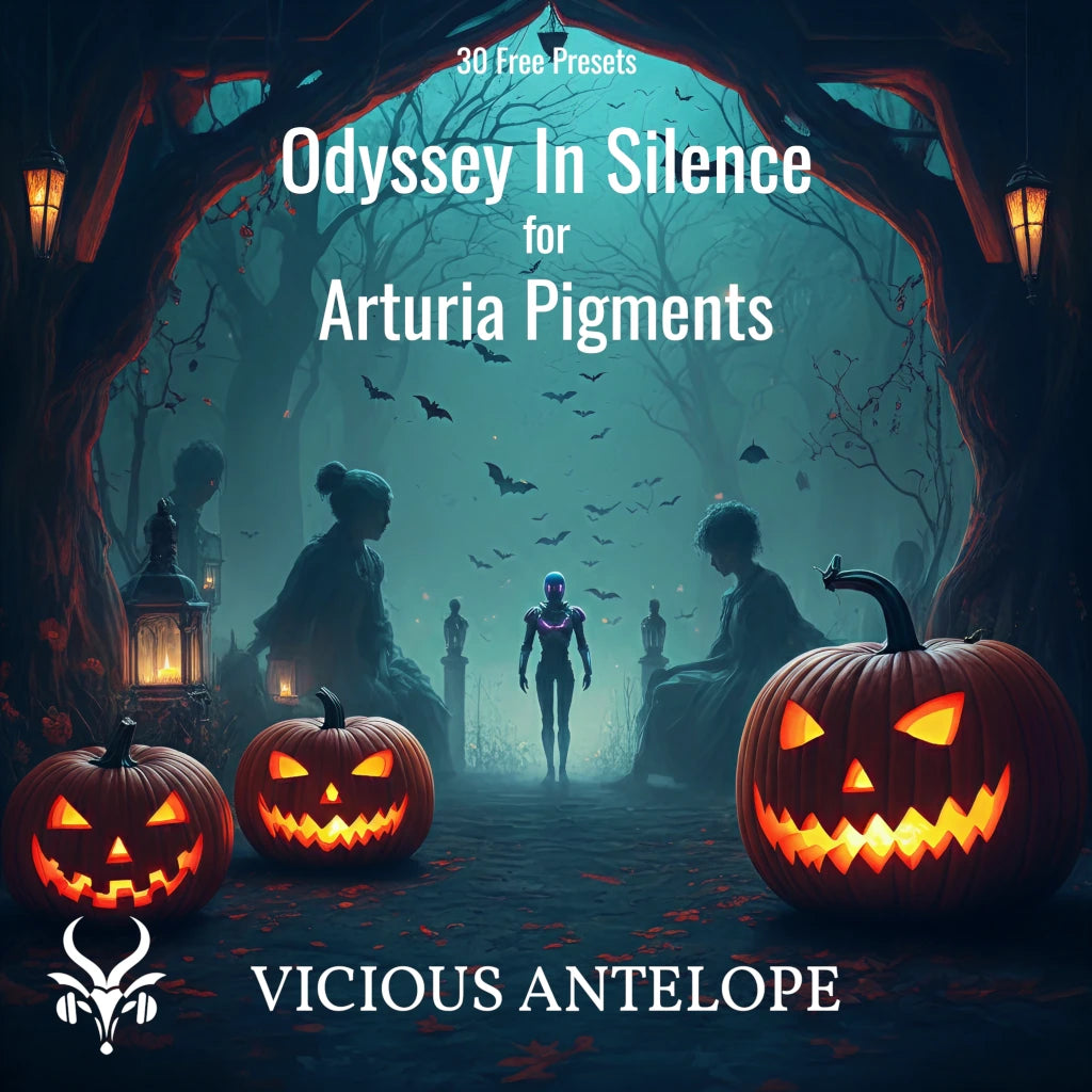 Odyssey In Silence preset pack cover artwork for Arturia Pigments – Vicious Antelope