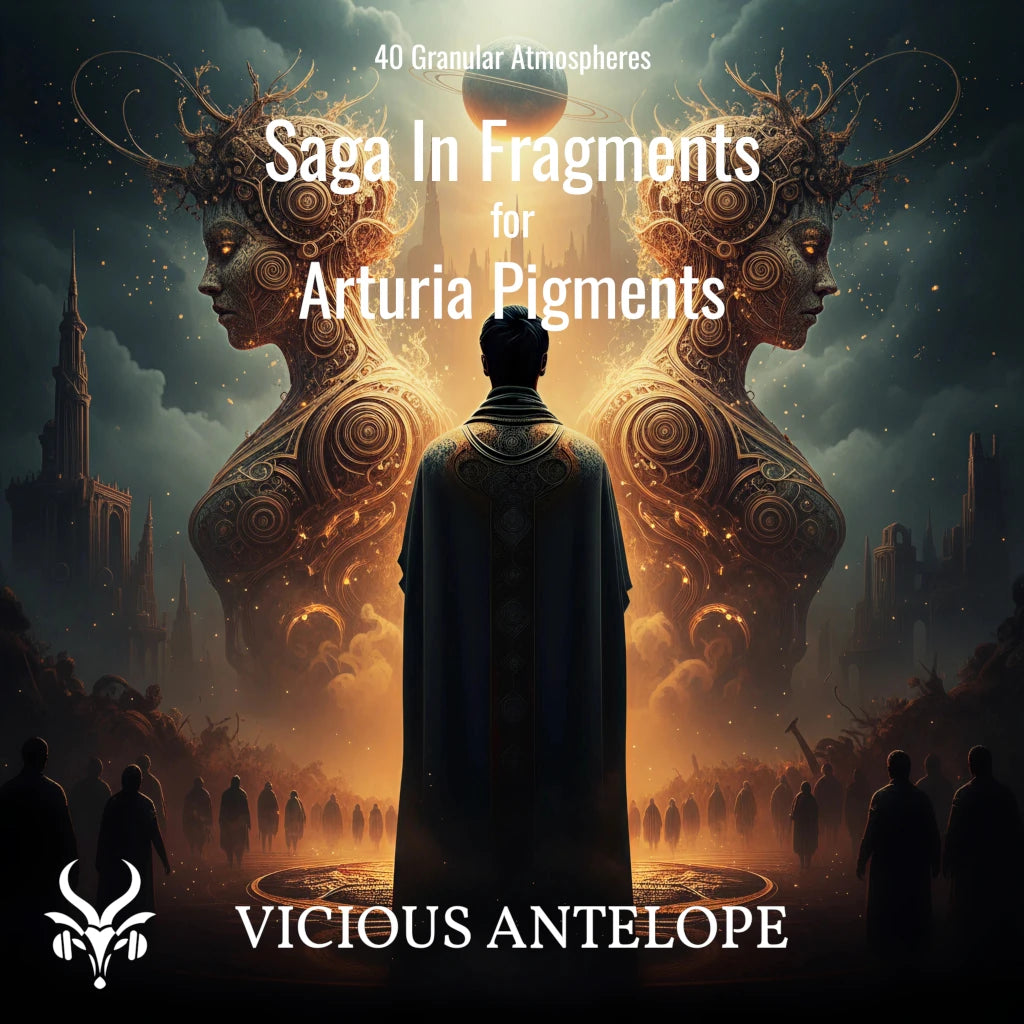 Saga In Fragments preset pack cover artwork for Arturia Pigments – Vicious Antelope