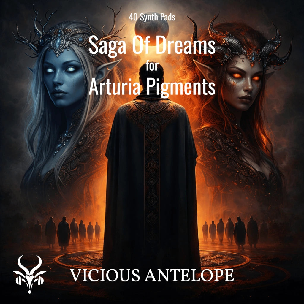 Saga Of Dreams preset pack cover artwork for Arturia Pigments – Vicious Antelope
