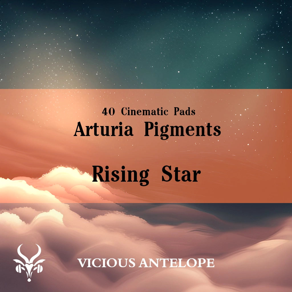 Rising Star preset pack cover artwork for Arturia Pigments – Vicious Antelope