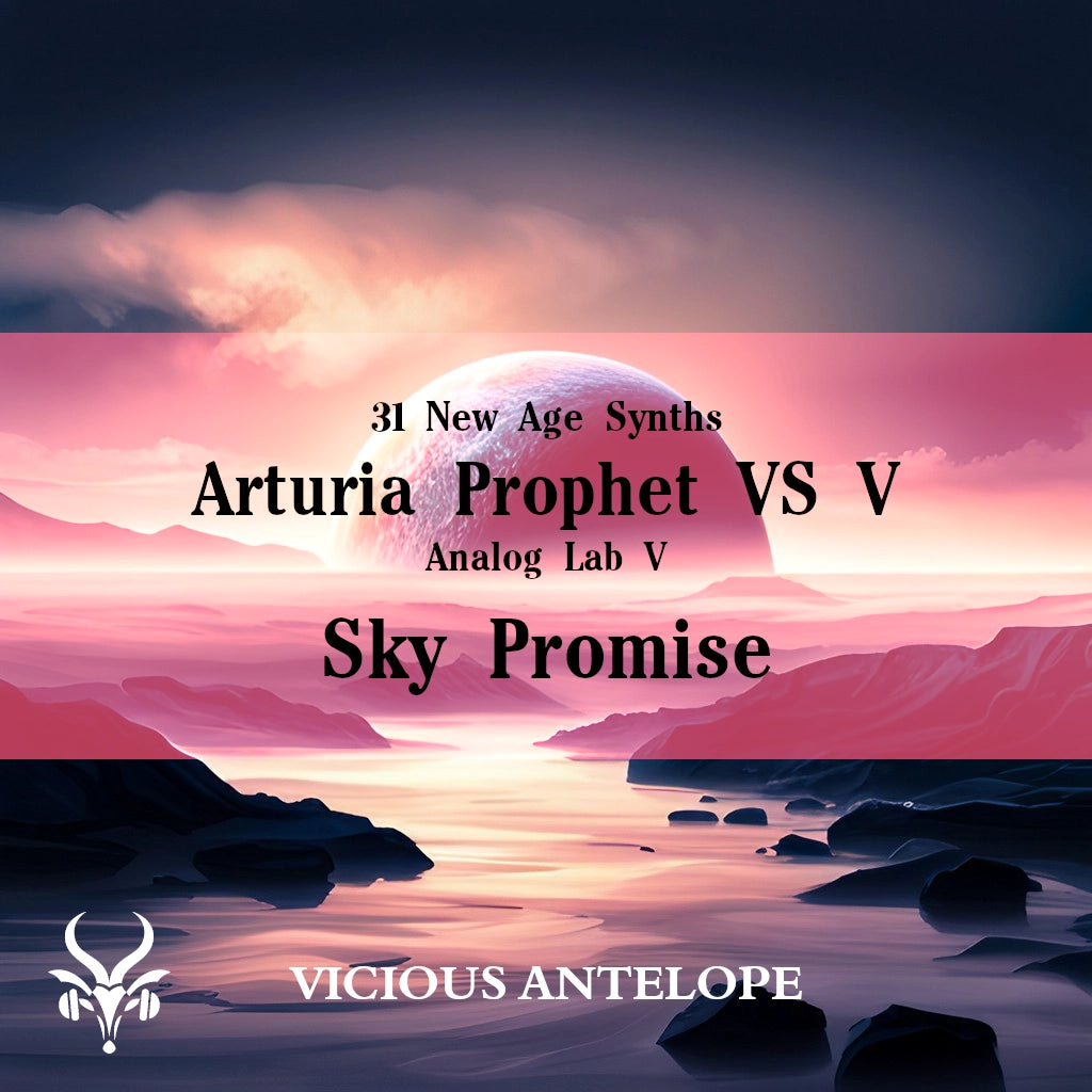 Sky Promise preset pack cover artwork for Arturia – Vicious Antelope