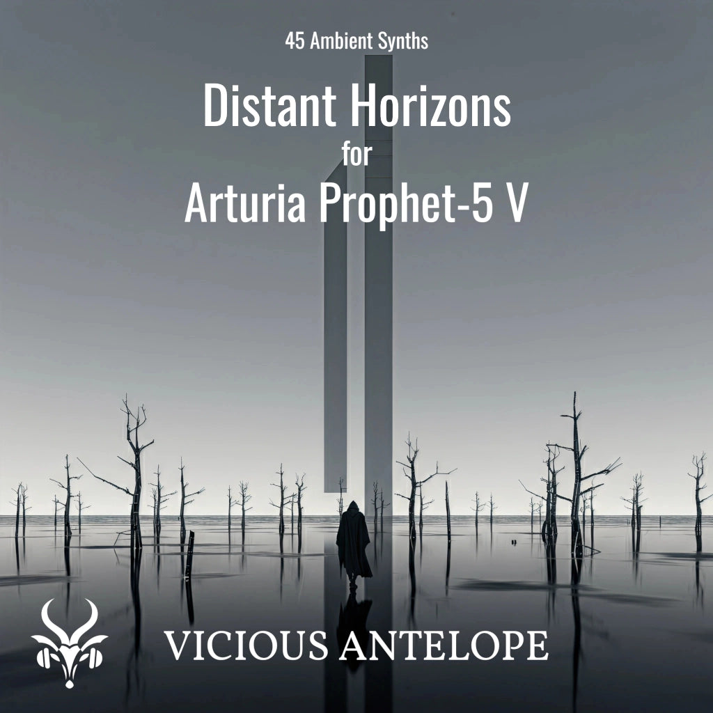 Distant Horizons preset pack cover artwork for Arturia Pigments – Vicious Antelope