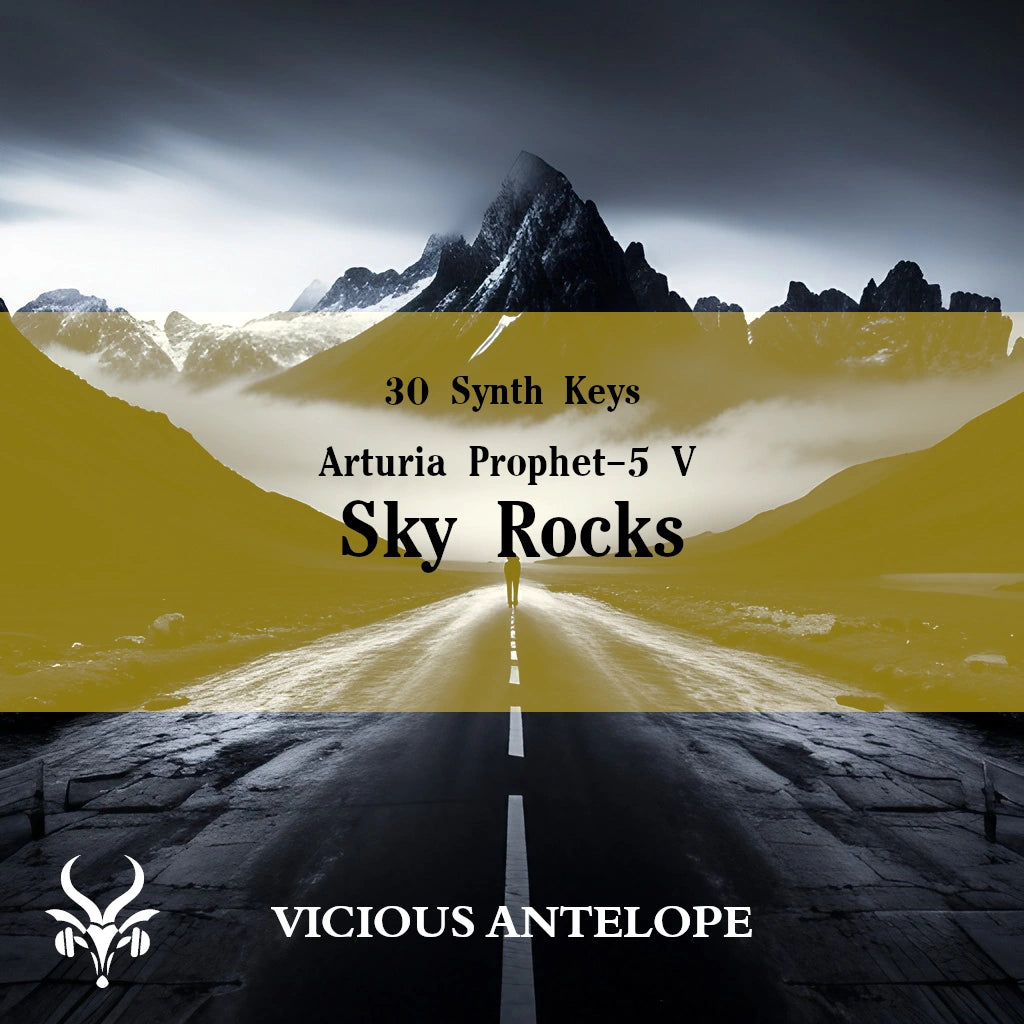Sky Rocks preset pack cover artwork for Arturia – Vicious Antelope