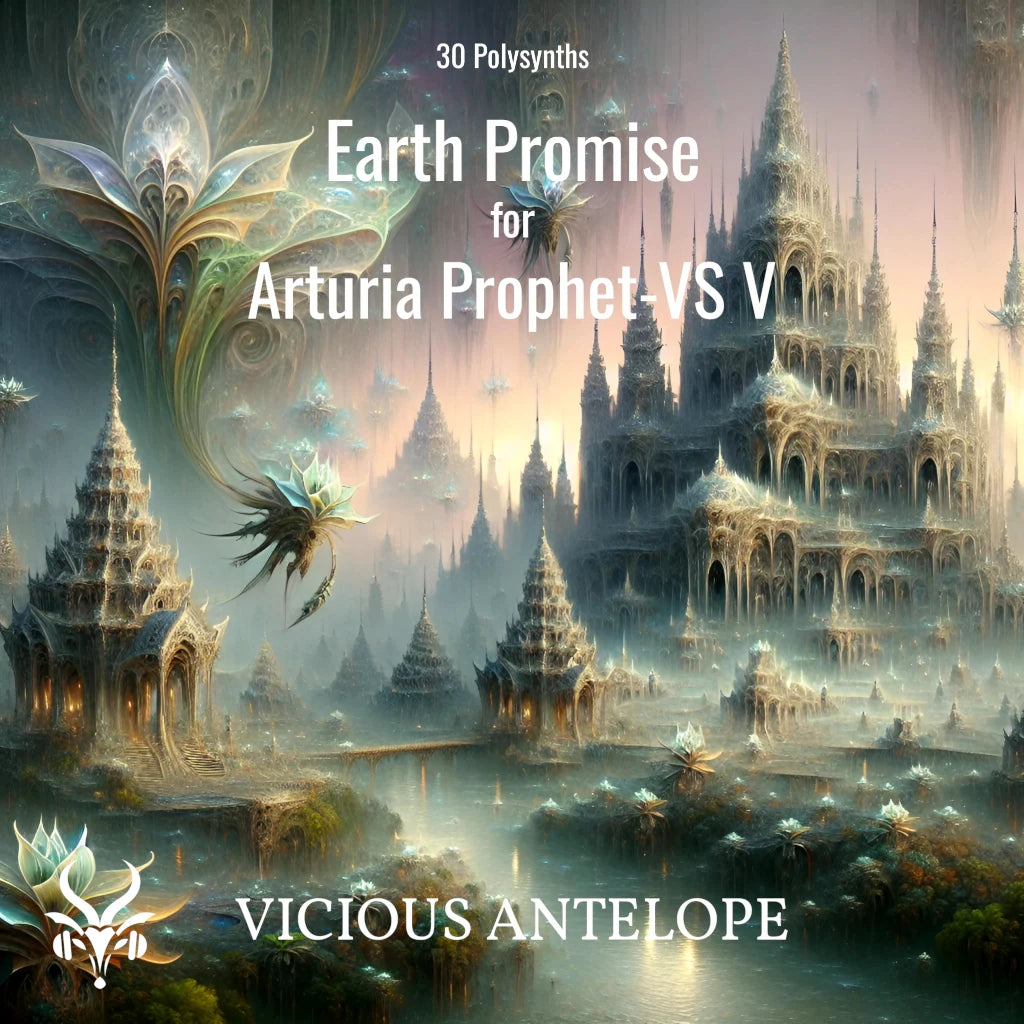 Earth Promise preset pack cover artwork for Arturia – Vicious Antelope