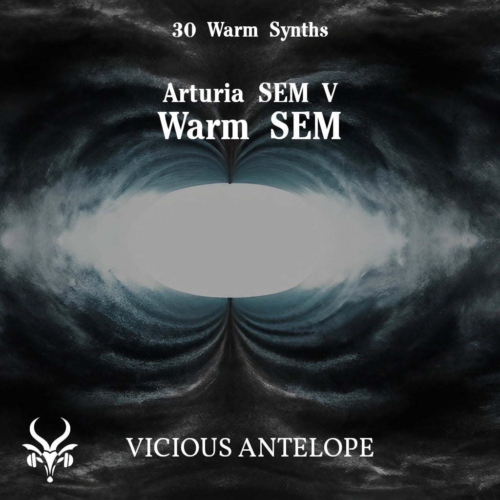 Warm SEM preset pack cover artwork for Arturia – Vicious Antelope