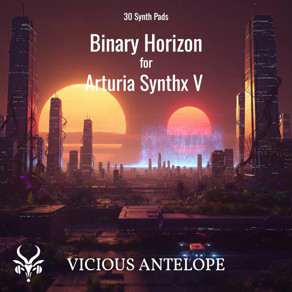 Binary Horizon preset pack cover artwork for Arturia – Vicious Antelope