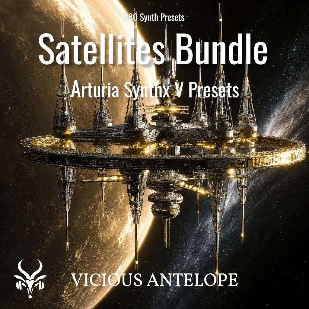 Arturia Synthx V Satellites I–VI bundle with 180 cinematic synth key presets