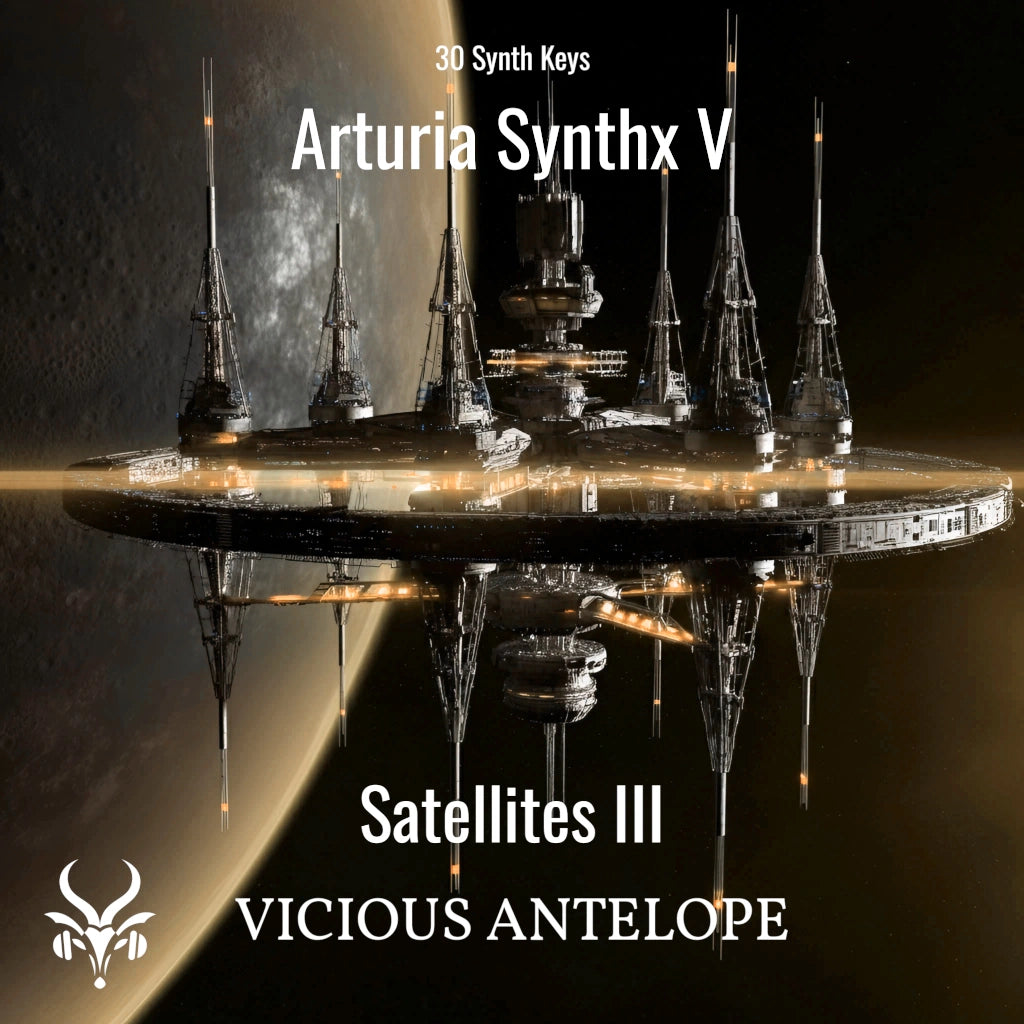 Satellites III preset pack cover artwork for Arturia – Vicious Antelope