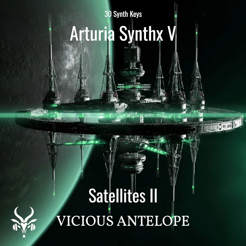 Satellites II preset pack cover artwork for Arturia – Vicious Antelope