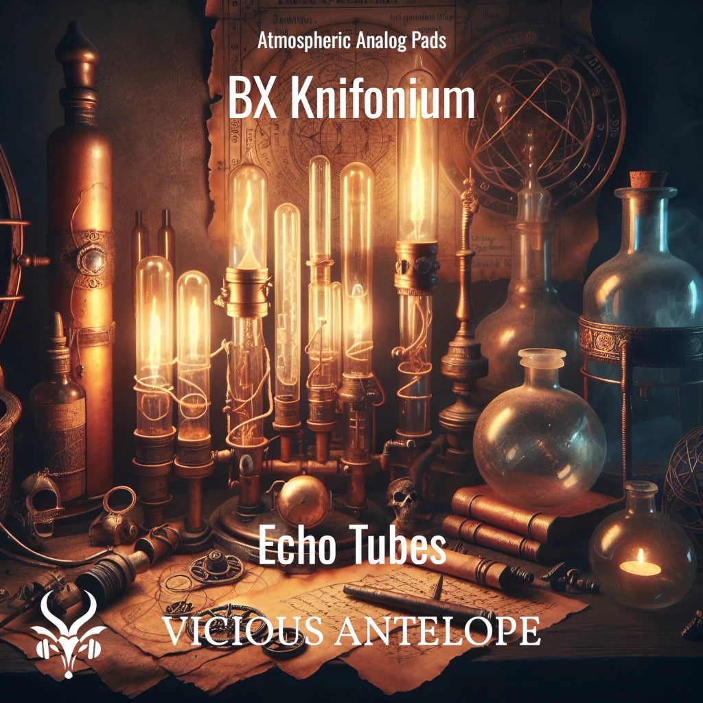 Echo Tubes preset pack cover artwork for Knifonium – Vicious Antelope