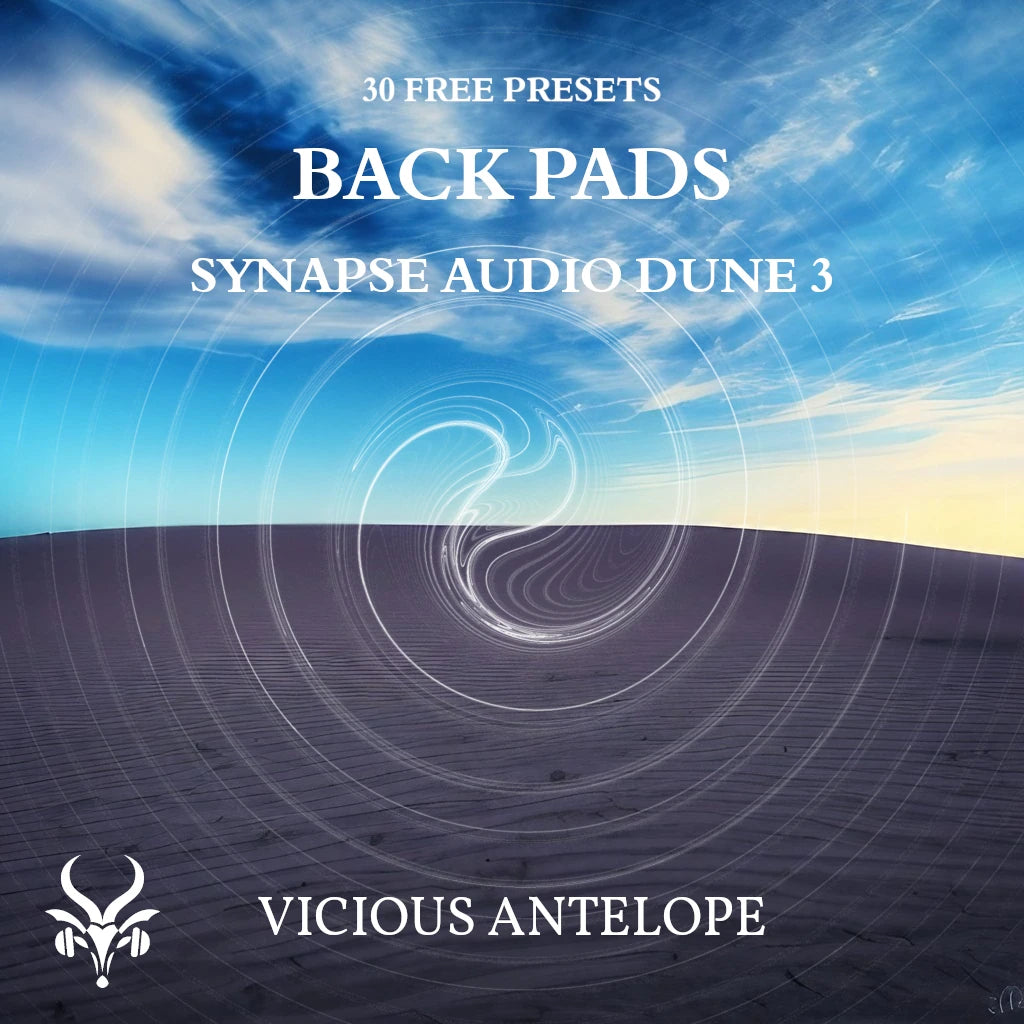 Back Pads preset library cover artwork for Dune 3 – Vicious Antelope