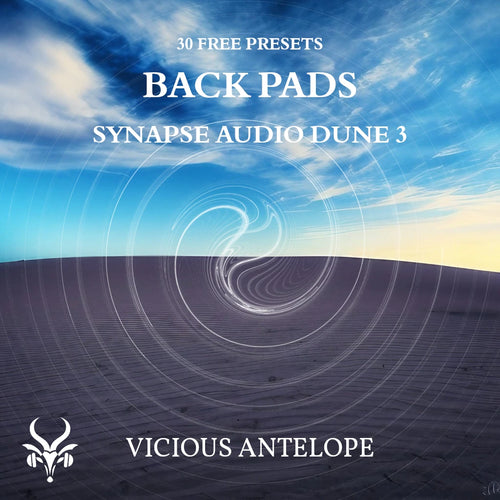 Back Pads preset library cover artwork for Dune 3 – Vicious Antelope