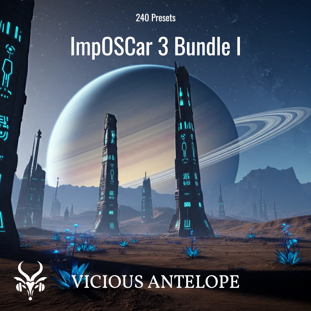 Imposcar 3 Bundle I preset pack cover artwork for GForce ImpOSCAr 3 – Vicious Antelope